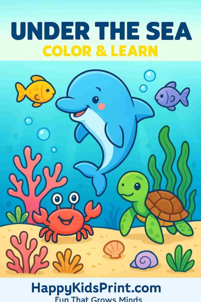 Under the Sea – Color and Learn