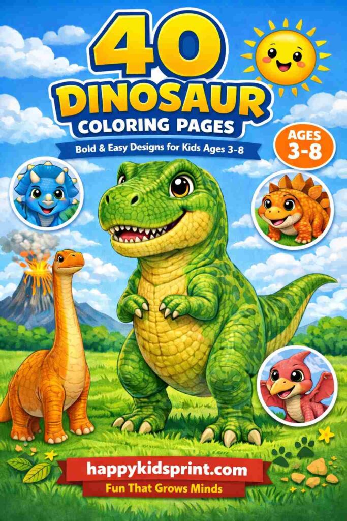 40 Dinosaur Coloring Pages (Download Free Printable PDF)